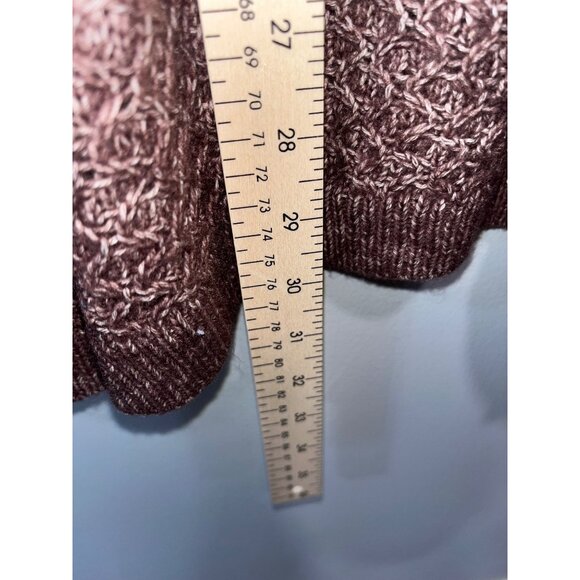 Maurices Womens‎ Open Front Cable Knit Cardigan Sweater L Cotton/Acrylic Brown - Picture 3 of 6